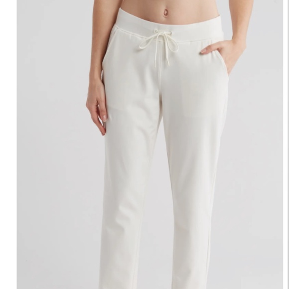 Yogalicious Pants - NWT Yogalicious softlite scuba serenity Jogger sweatpants drawstring off white S